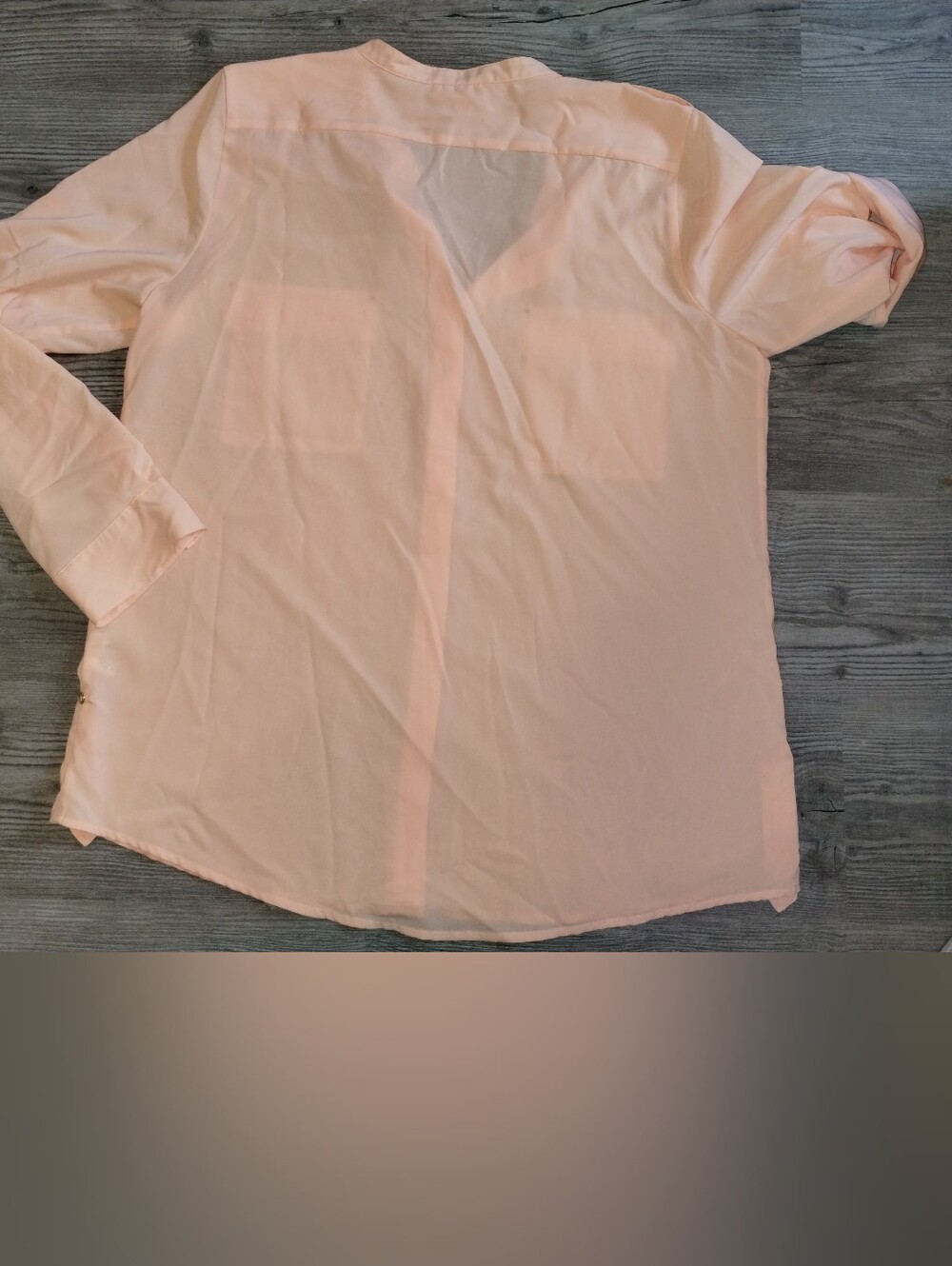Calvin Klein Women’s Peach Button-Front Shirt Women XL